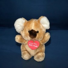 Vintage 1979 Korea Russ Luv-Pet 7" Brown Koala with Tag Stuffed Animal Plush