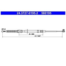 2x Handbremsseil hinten für Seat Altea 5P1 XL 5P5 Leon 1P1 | 23976664