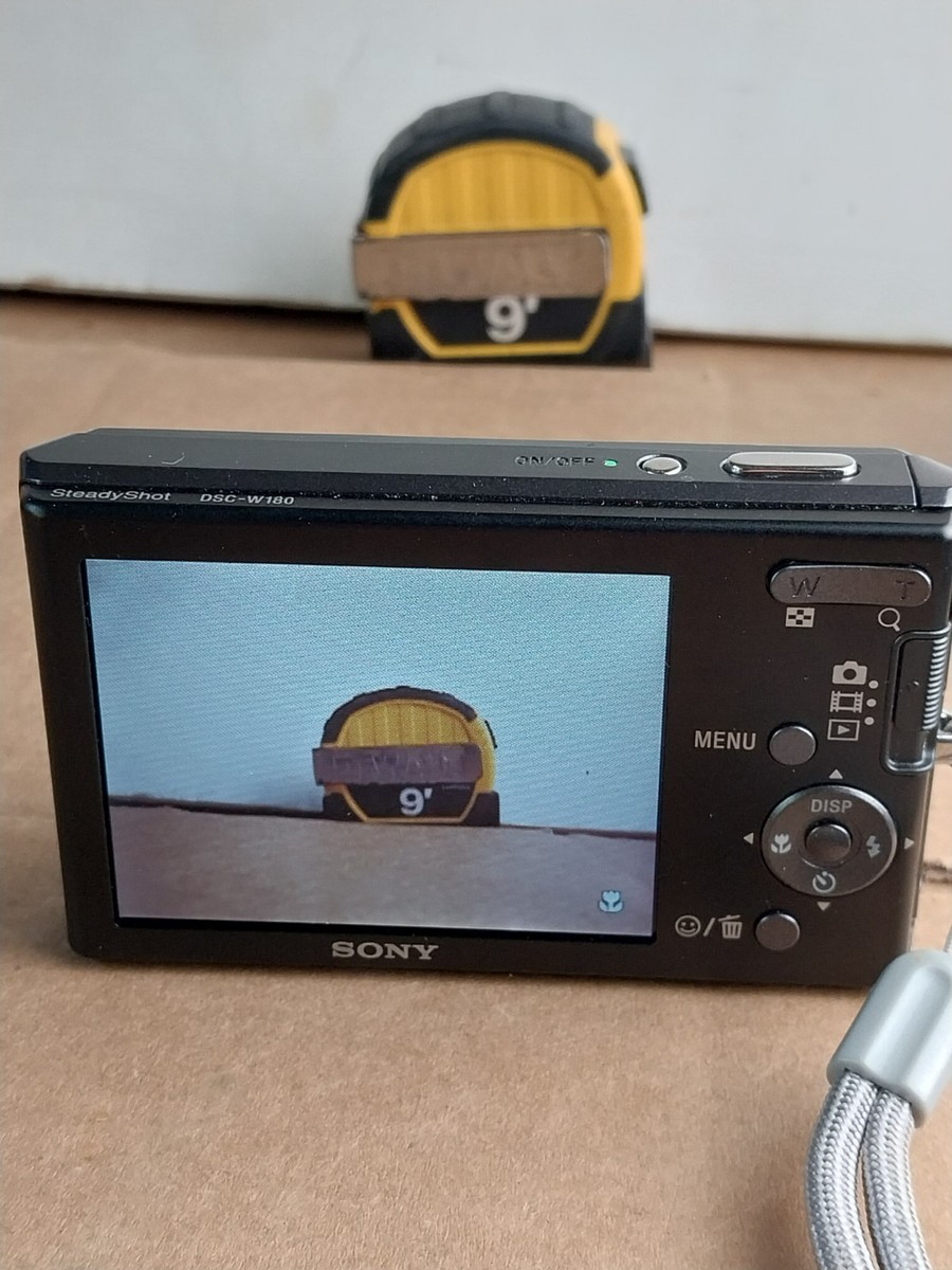 Sony Cyber-shot DSC-W180 10.1MP Digital Camera Black Tested w