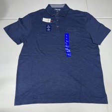 Izod Soft Touch Blue Polo Shirt Size Large Mens 100 Cotton Brand New W Tags