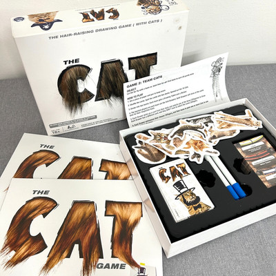 KATZENSPIEL - Familien Brettspiel - SPIN MASTER - Katzenliebhaber Geschenk - Zeichenspaß - KOMPLETT