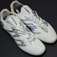 Lotto Unisex M-11 W-12 Maestro 300 VI FG Soccer Cleats, All White/Silver Metal 2