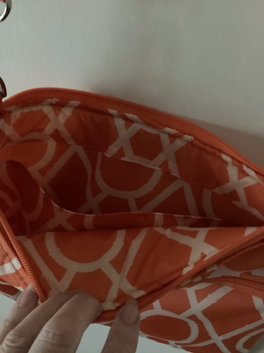 RuMe Soft Padded Zipper Bag w/Strap Orange Pattern For iPad/Anything - Picture 3 of 3