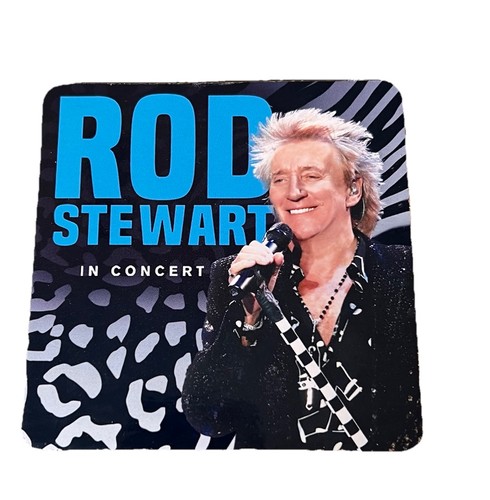 Rod Stewart In Concert Meet And Greet Cork Back Coasters Barware Set Of 4 - Picture 4 of 7