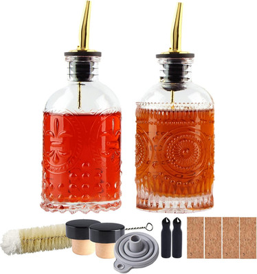 Shining Craft Coffee Syrup Dispenser Bottles Set 2 Pack 7 OZ Simple Small Syrup