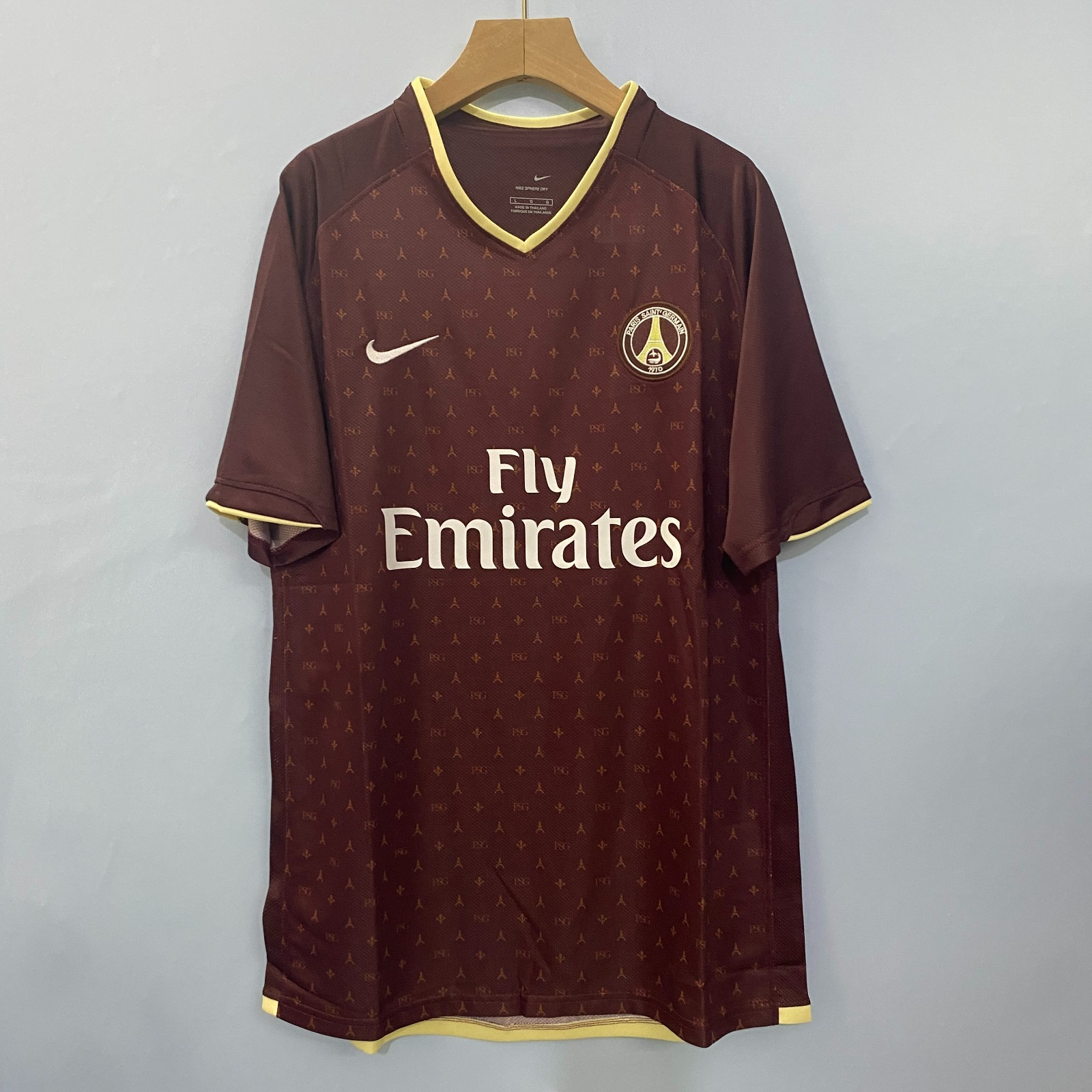Rare Vintage 2006 2007 Paris Saint Germain PSG Brown Away Jersey Mens Size L