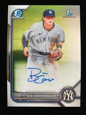2022 Bowman Chrome BENJAMIN COWLES 1st Rookie AUTO #CPA-BC Chicago Cubs RC SP