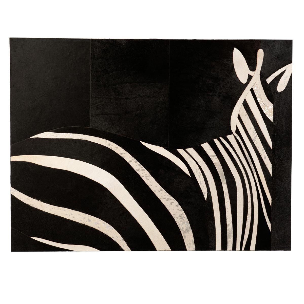 Tableau déco zèbre 90x120cm sur toile premium noir et blanc haut de gamme