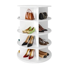 SpaceAid 4 Tier Rotating Shoe Rack Tower