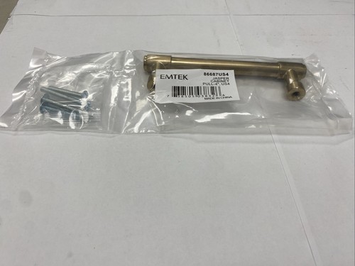 Emtek 86687US4 Jaspis Schrankzug, 4" C-C, Messing satiniert - Bild 5 von 5