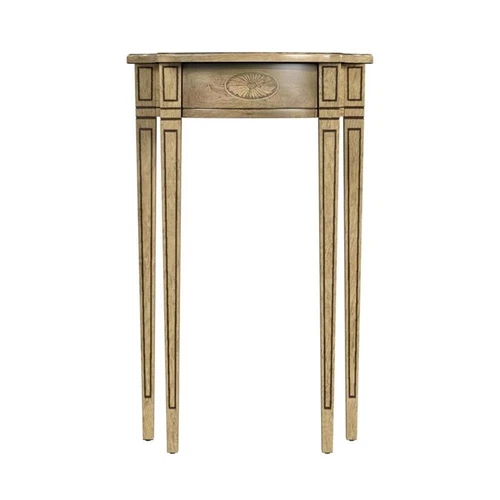 Butler Chester Antique Beige Demilune Console Table - Picture 4 of 7