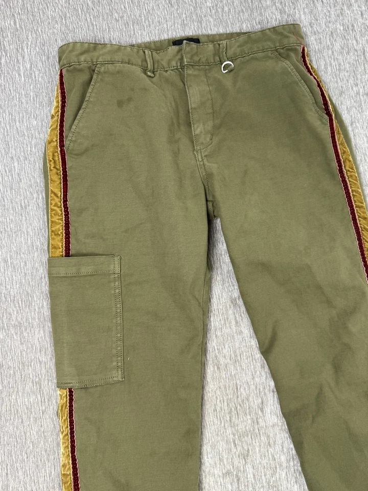 Pantalones Joe's para mujer 28 utilitarios cargo pierna recta dobladillo crudo rayas laterales boho Foto 2 de 4