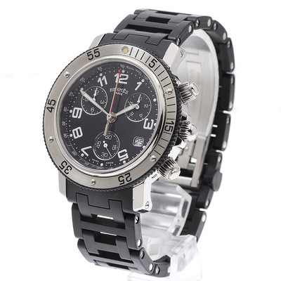 HERMES Clipper diver CL2.915 Chronograph black Dial Quartz 