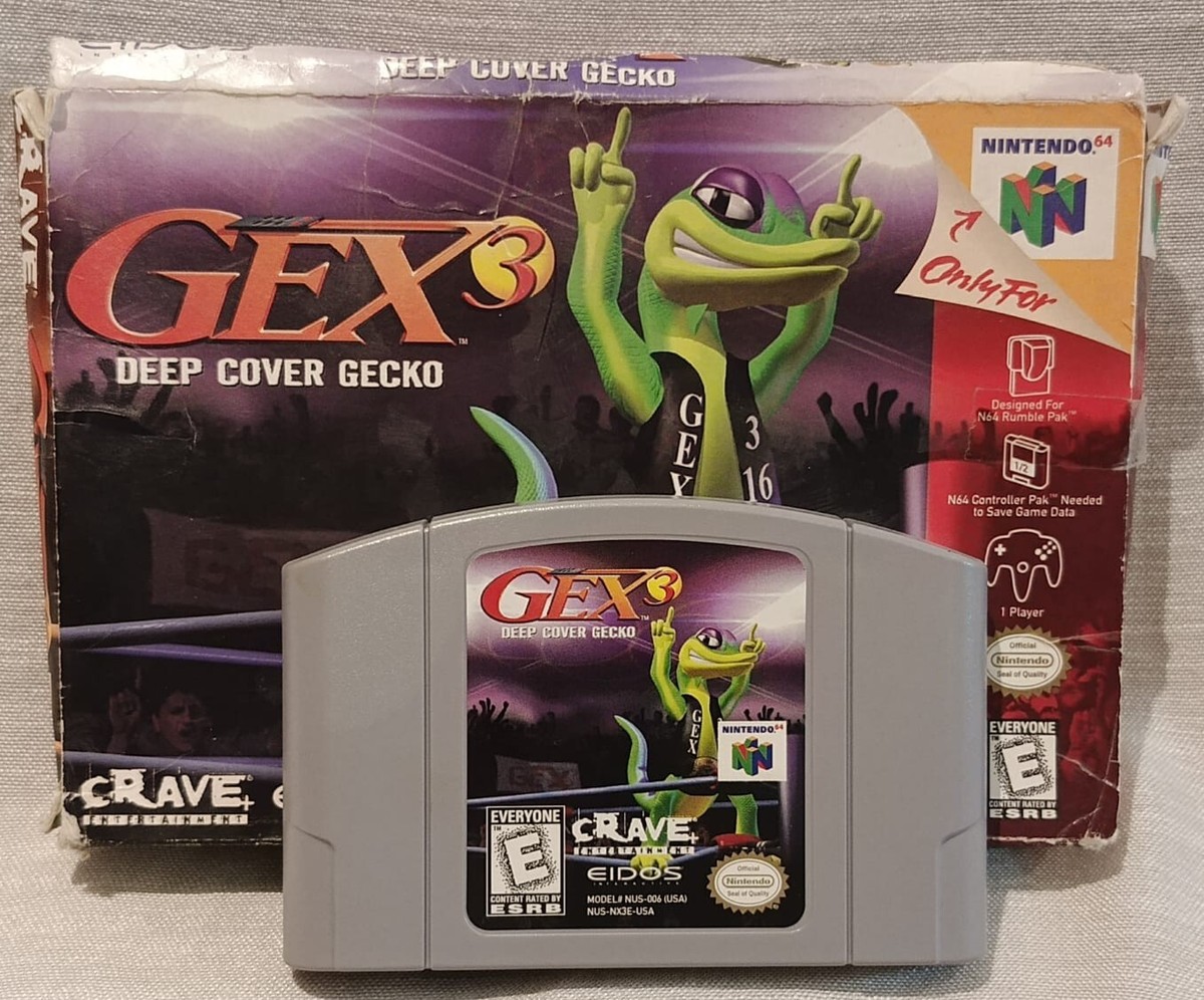 Gex 3 Deep Cover Gecko (Nintendo 64 / N64 ) Authentic USA version