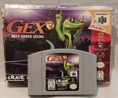 Gex 3 Deep Cover Gecko (Nintendo 64 / N64 ) Authentic USA version
