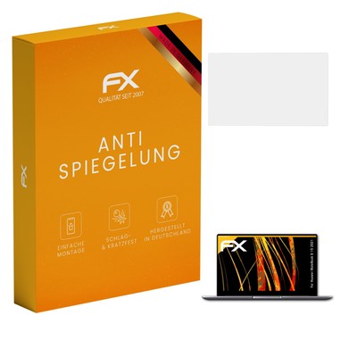 atFoliX 2x Panzerfolie für Huawei MateBook D 15 2021 Schutzfolie matt&stoßfest