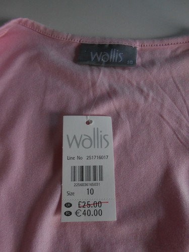 Pink Sleeveless T-shirt with Lace Trimming, Sweetheart Neckline, Size 10 - Picture 5 of 7