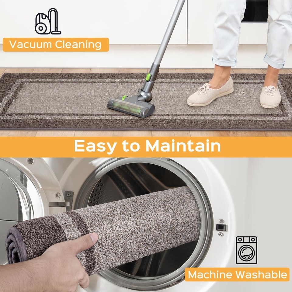 Kitchen Rugs 24" x 36", NonSlip Machine Washable Kitchen Runner Rugs