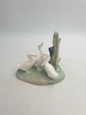 FIGURINE VINTAGE NAO LLADRO ESPAGNE PORCELAINE FAITE MAIN 3x OIES CANARDS BLANCS ORNEMENT
