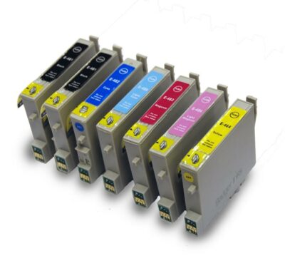 Badger Tinten Set Tintenpatronen Plus Extra Schwarz Kompatibel mit Epson T0487