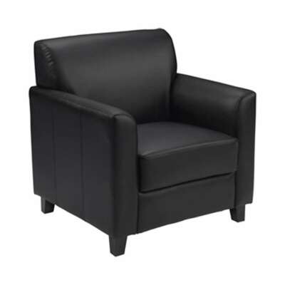 Flash Furniture HERCULES Diplomat Series Black Leather Chair [BT-827-1-BK-GG]