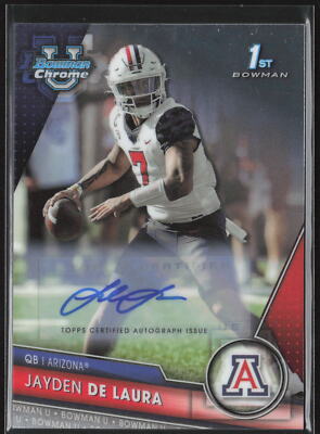 Jayden De Laura 2023 Bowman University Chrome #30 Base Auto Autograph