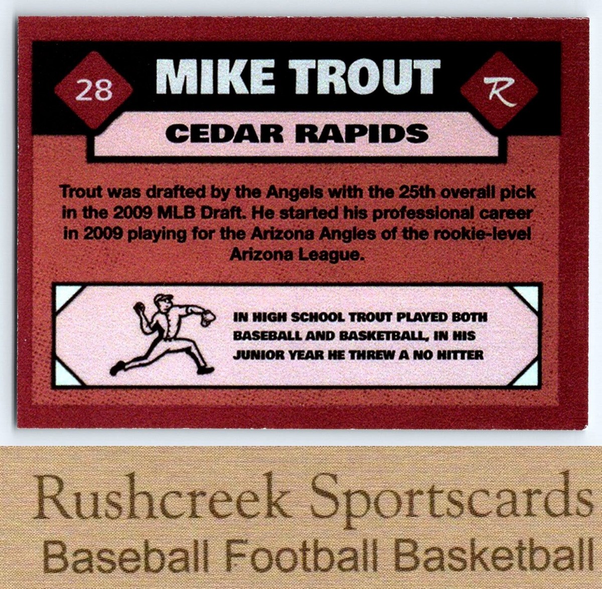 2010 Cedar Rapids Kernels #28 Mike Trout Minor League Card | eBay