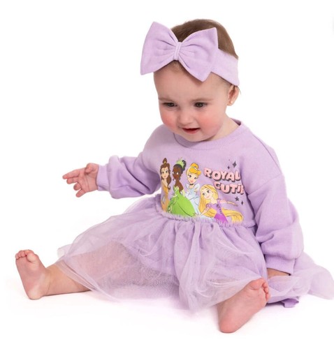 Sukienka Tutu z Disney Princess Baby Girls z pokrowcem na pieluchę i opaską na głowę - Zdjęcie 1 z 5