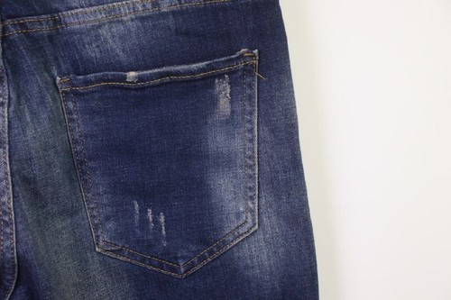 Dsquared2 Blue Denim Cotton Distressed Medium Wash Faded Skinny Leg Jeans 46 - Picture 10 of 13