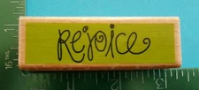 Studio G REJOICE Saying Rubber Stamp
