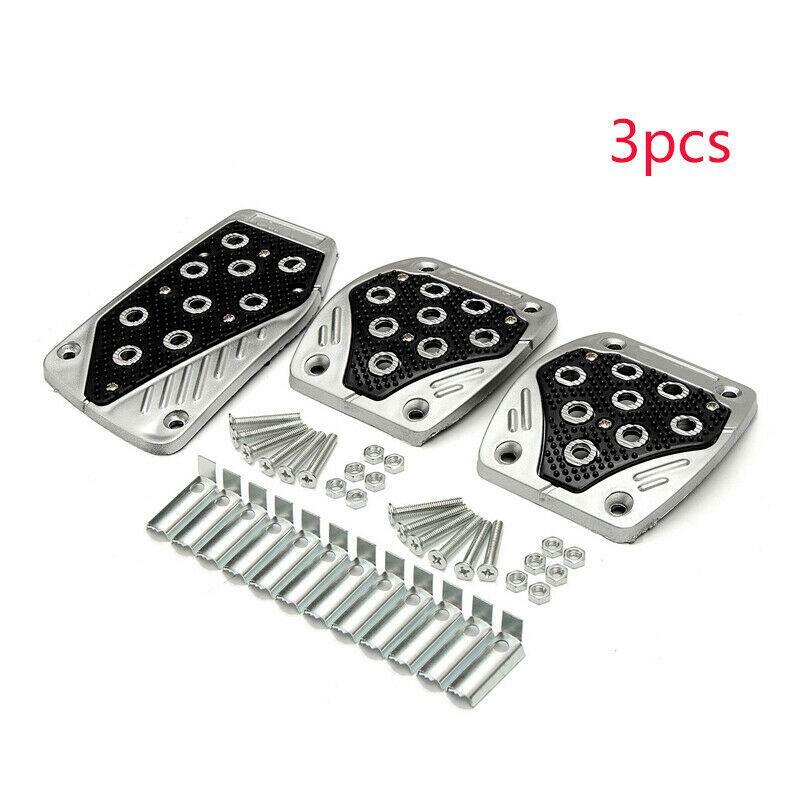 3PCS Car Aluminum APC Non-Slip Foot Pedals Pad Cover Brake Clutch Accelerator