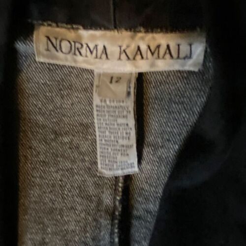 Norma Kamali Vintage Long Black Denim Jacket - Picture 9 of 10