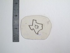 vtg 1960s Tattoo Flash acetate stencil Texas State Outline signed small TX