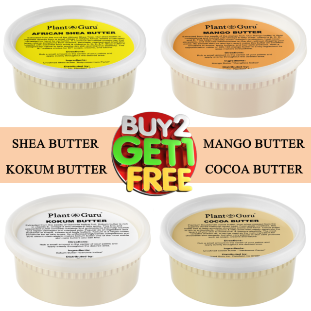 8 oz. Butters 100% Pure Raw Natural Organic For Skin Face Body Hair