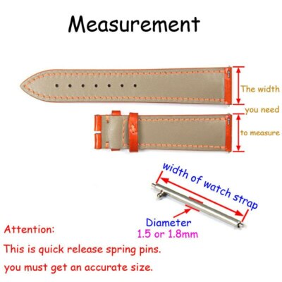 Spille A Molla Sgancio Rapido Per Cinturino Orologio - Set 14-22 E 24mm, Acciaio Inox, Marca Dahase