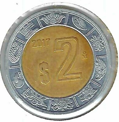 No.２アンティーク メキシコ硬貨 peso 2017 Mexico Circulated Two Peso Coin | eBay