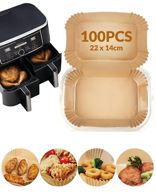 100Stück Backpapier für Ninja Heißluftfritteuse DualZone AF300EU/AF400EU/AF40...