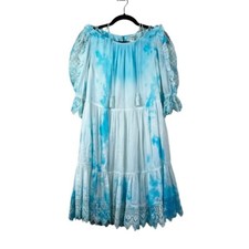 Ulla Johnson Cloud Blue & White Mini Dress Size 4