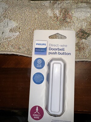 Philips Direct Wire Push Button Doorbell Home Alerts Direct-Wire Brand New NIP