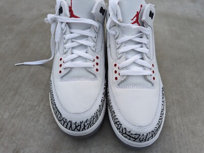 DS NIKE AIR JORDAN 3 III WHITE CEMENT GREY sz 10 2003 RETRO dunk