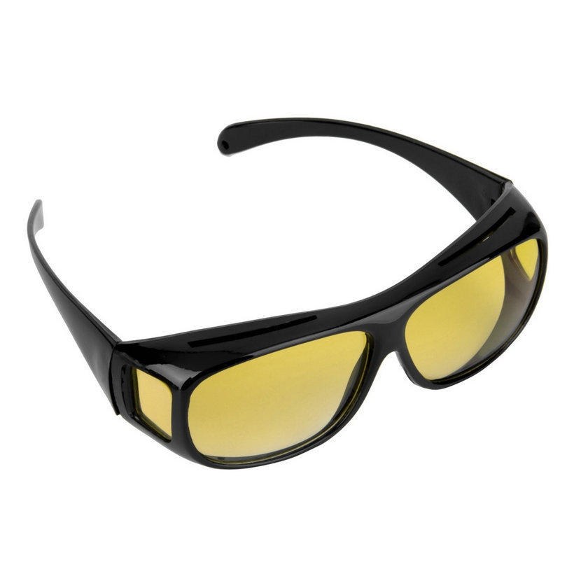 HD Night Vision Unisex Driving Sunglasses Nice Over Wrap Around Glasses  Yellow