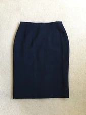 Louise Kennedy Navy skirt 100% Wool size UK 10 
