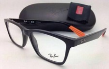 New RAY-BAN Rx-able Eyeglasses RB 7025 5417 53-17 Black Frames with Demo Lenses