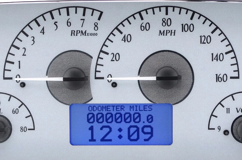 Kit de medidores analógicos para camioneta Ford Dakota Digital 53 54 55 azul plateado VHX-53F-PU-S-B Foto 2 de 4