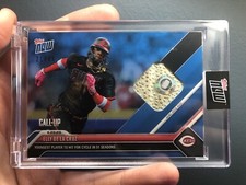 2023 Topps Now #485C Reds Elly De La Cruz RC CYCLE  Relic Blue SP 21/49 3RD BASE