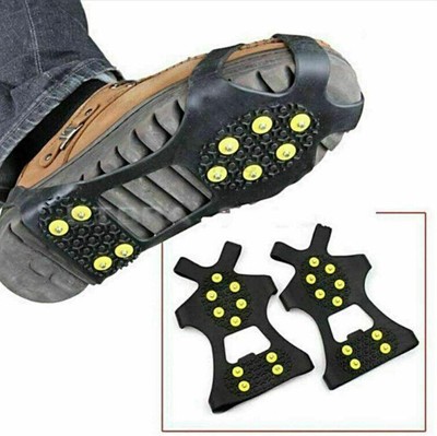 Anti Rutsch Schuhspikes Ice Grips Schuhkrallen Steigeisen für Schuhe Größe 34-49