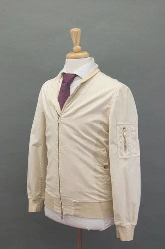 NWT $2995 Brunello Cucinelli Men's Bomber Jacket With Logo Hardware 46/36US A238 image 2