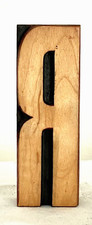 WOOD LETTER R "R"  Vintage Letterpress condensed PRINT TYPE Printing  Patina