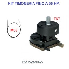 KIT TIMONERIA ULTRAFLEX T67 CON MONOCAVO M58 E COPRIMOZZO  - FUORIBORDO MAX 55HP