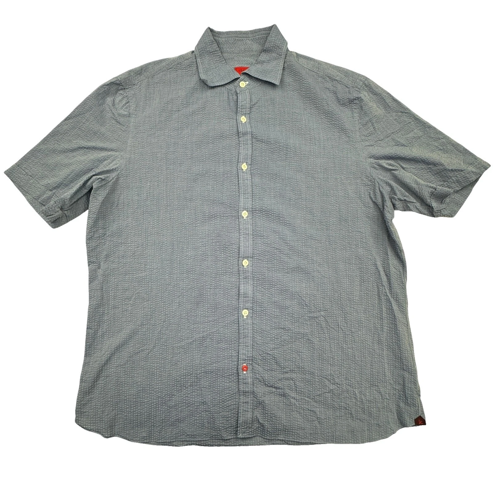 Isaia Algodón Solid Informal Con Botones camisas para hombres